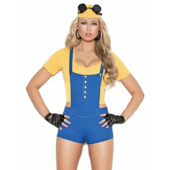 Subordinate Minion Costume 4Pc Womens Size M L Halloween Roleplay Cosplay Outfit - Picture 4 of 7